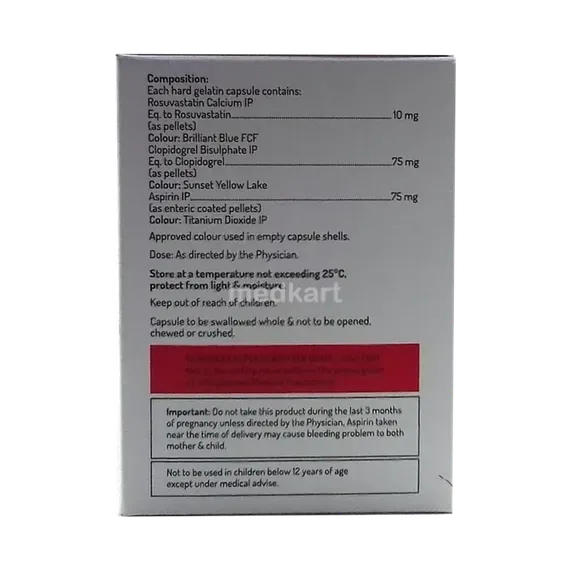 rosuvastatus gold 10/75/75mg tablet 10's